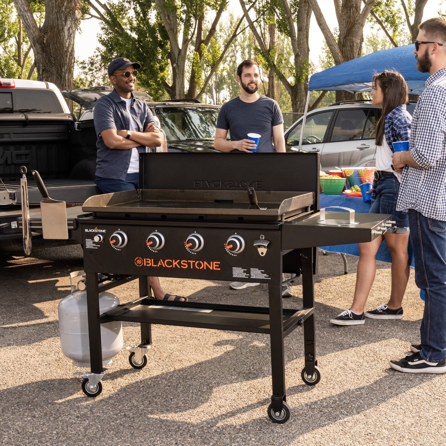 🔥 Blackstone 36" 4-Burner Outdoor Griddle Cooking Station w/ Hard Cover – Perfect for BBQ & Backyard Feasts