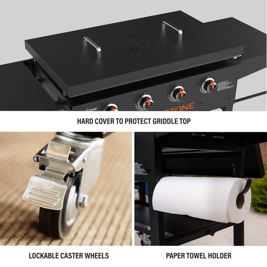🔥 Blackstone 36" 4-Burner Outdoor Griddle Cooking Station w/ Hard Cover – Perfect for BBQ & Backyard Feasts
